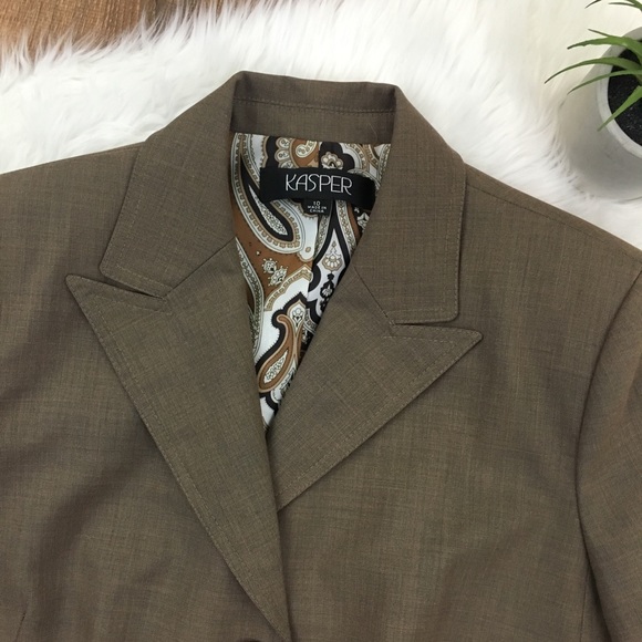 Tan Kasper Pant Suit Business Interview 10 - Picture 4 of 8